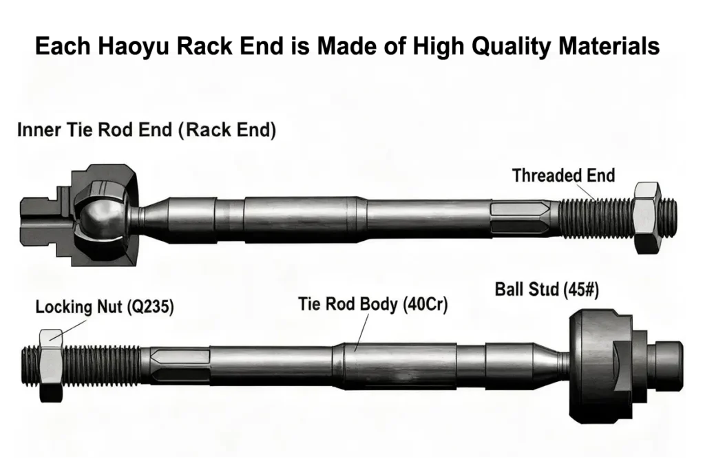 haoyu steering rack end high quality